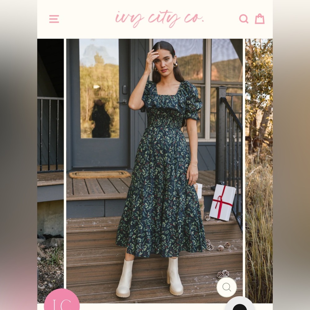 IVY CITY CO Gracie dress in Holly size S